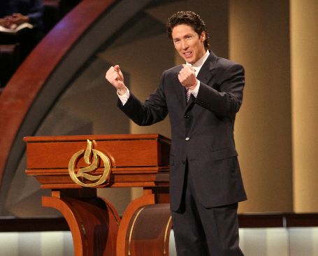 Joel Osteen caught on the camera while giving a speech.